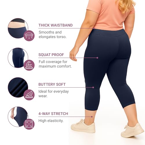 Image of SATINA High Waisted Leggings for Women - Comfortable and Stretchy in Versatile Sizes and Colors