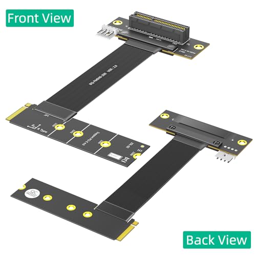 Cable de extensión PCIe 4.0 4X a M.2 Key M de 270 grados en dirección derecha 3