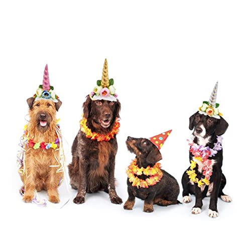 Sombrero Disfraz Unicornio para Perros y Gatos Rosa