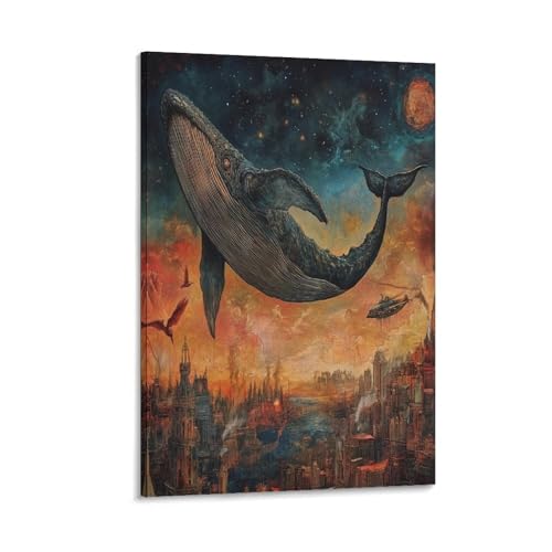 Affiche decoration pour chambre et couloir peinture sur toile Kunpeng 12x18inch