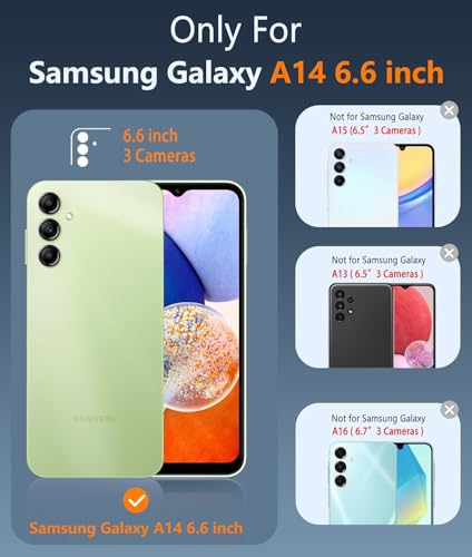 Image of REALCASE Silicone Samsung A14 5G Back Cover Case, Scratch Resistant Protective Crystal Clear Transparent Shock Proof Bumper Back Cover Case for Samsung Galaxy A14 5G