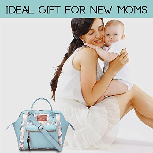 Image of VISMIINTREND Mini Diaper Bag for Baby | Small Nappy Bags for Mother | Maternity Travel Handbag | Hospital Bags for Mom | Baby Shower Gift for Mom | Gifts for New Born Baby Boy Girl