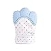 ZOSHING Baby Teething Mitten, Baby Teething Glove, Self Soothing Teether & Teething Pain Relief Toy for Baby 100% Food Grade BPA Free- Age 3-12 Months(Pastel Blue)