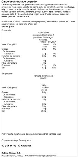 Gallina Blanca, Avecrem Kippenbouillon, 24 blokjes, 240 g - Afbeelding 4