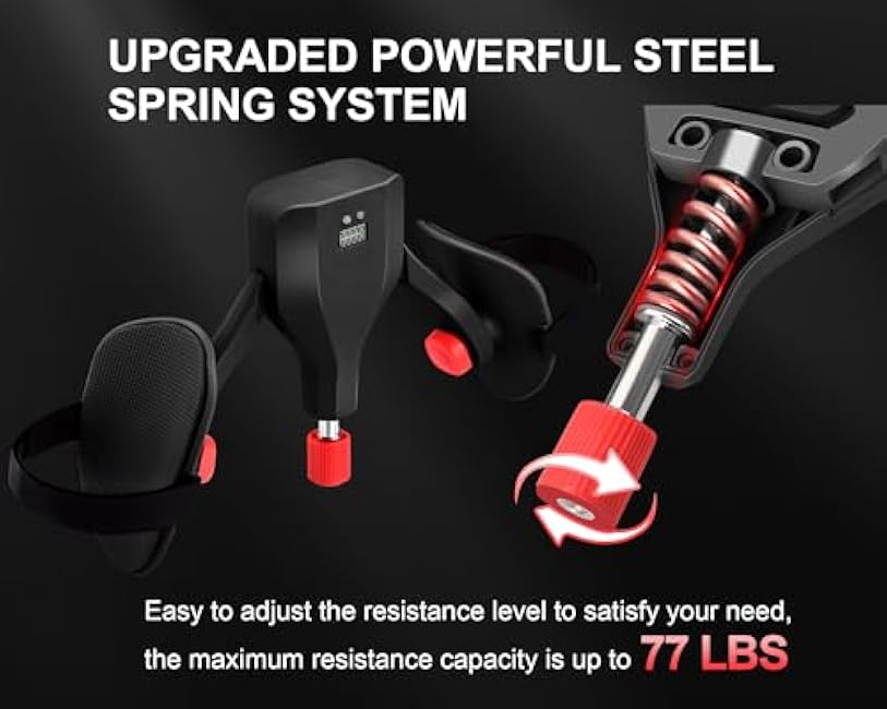 Thigh Master Hip Trainer Kegel Exerciser - Pelvic Floor & Inner Thigh Exercise Device - 77LBS Adjustable Leg Workout Equipment for Home Gym