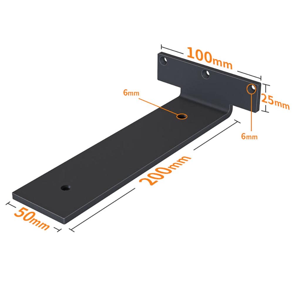 Invisible Montado En La Pared Soporte De Estante De Trabajo Pesado Soportes De Ángulo Recto 150mm 200mm 250mm 300mm Bisagras para Muebles para Estantes Flotantes Estantería Abierta (4 Piezas)
