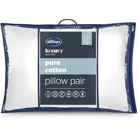 Silentnight Egyptian Cotton Pillow Pair for Comfort Cover