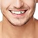 Milisten Single Tooth Grill Cap Silver Hip Hop Dental Jewelry for Men Fashion Mouth Grills Crystal Bling Accessory for Costume and Rapper Style