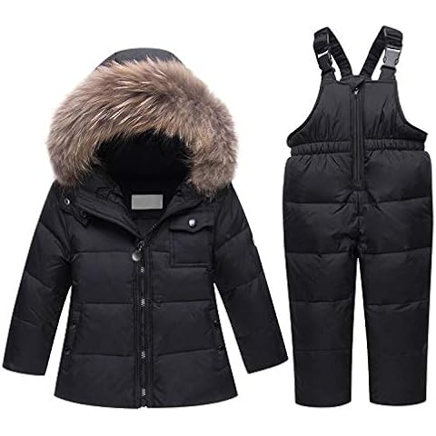 Petalum Kids Winter Hooded Puffer Snowsuit Cover