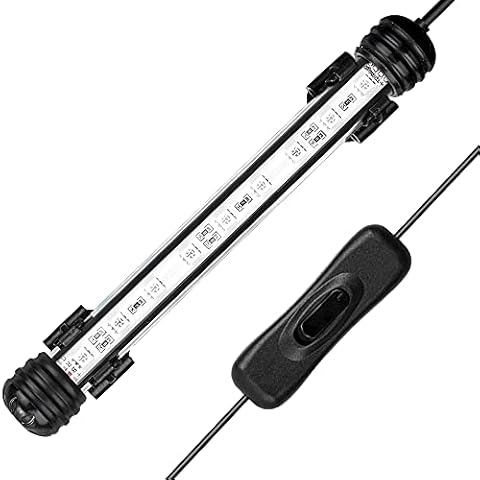 GreenSun LED Lighting Aquarium Light, Submersible LED Fish Tank Lights, 12V 5050SMD Underwater Strip Light for Fish Tank, White,18cm/7 Inches Cover