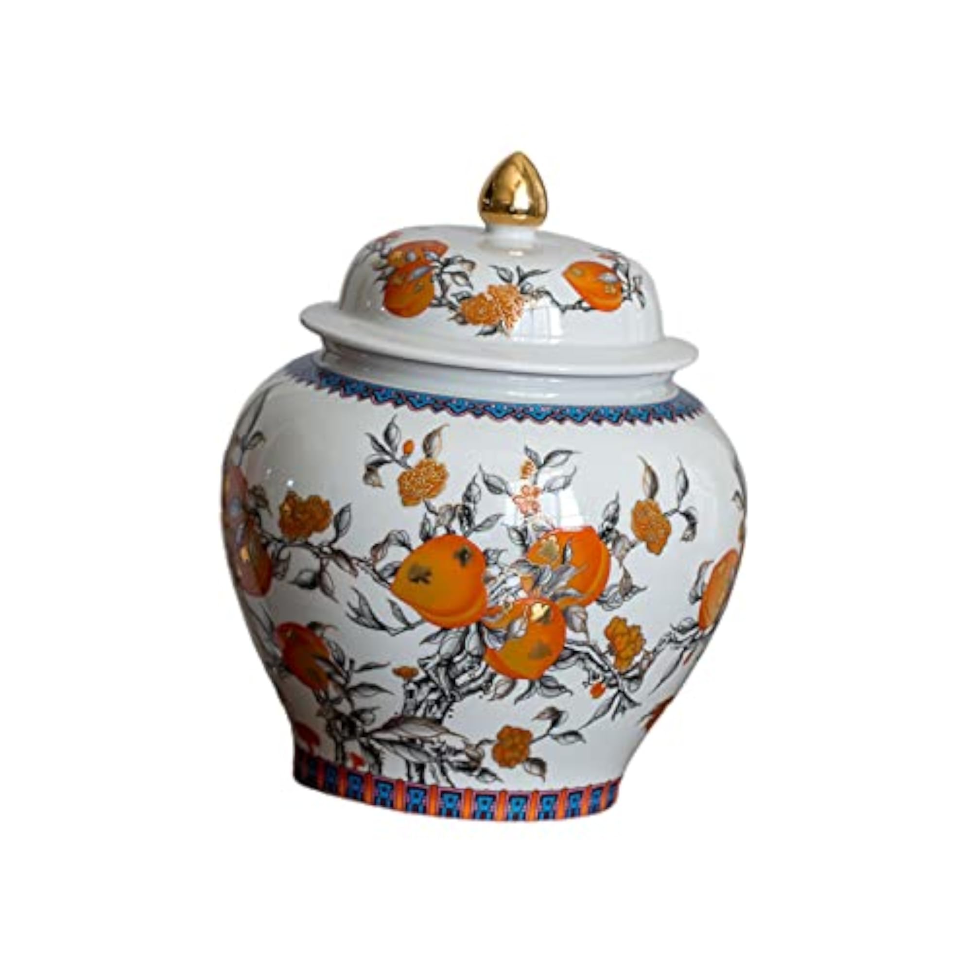 Modern Porcelain Ginger Jar, Decorative Flower Vase