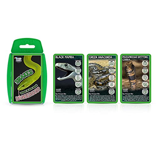 Top Trumps Snakes Classics Kartenspiel, erfahren Sie interessante Fakten über die Königskobra… – Ansicht 5