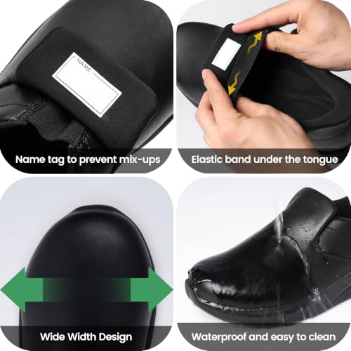 Image of Hands Free Non Slip Work Shoes for Men & Women Waterproof Leather
