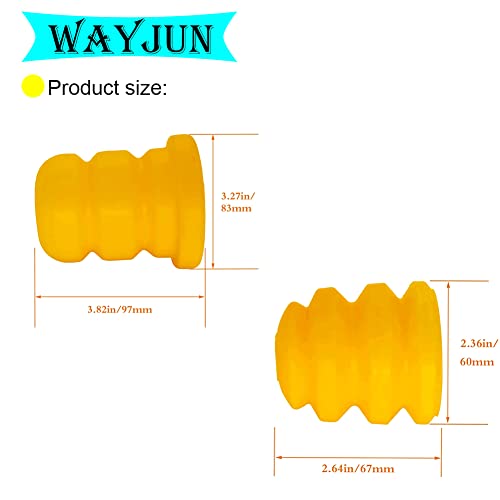 Wayjun 2 Front Lower Suspension Control Arm Bumper 905-208 + 2 Rear Axle Bumper Fit For Cadillac Chevy Gmc Replaces# 15153958, 15039397 #TOP4
