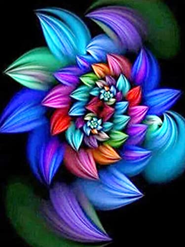 Peinture au diamant fleur pour salon - Kit de broderie strass 30x40 cm