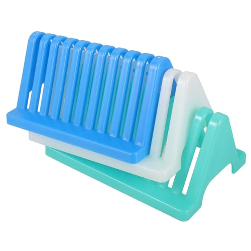 NAMOARLY 3pcs Microscope Slides Storage Holder Plastic Microscope Slides Storage Rack Laboratory Microscope Slides Rack Microscope Slides Storage Holder for Laboratory