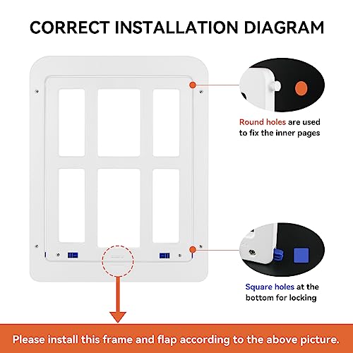 NAMSAN Dog Door for Screen Door, Inside Opening 11 x 13 inches Doggie Door for Sliding Door, Screen Porch Doggy Door Adult Cat Door Magnetic Auto-Closing - Thumbnail 3
