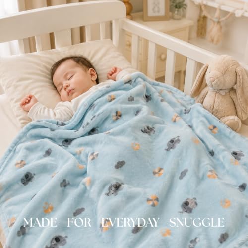 Image of Florida All Season Ultra Soft Kids AC Blanket /Baby Wrapper /Flannel Baby Blanket for 0-5 Yrs Kids(110x150cm) Pack of 2 (Blue-Brown)