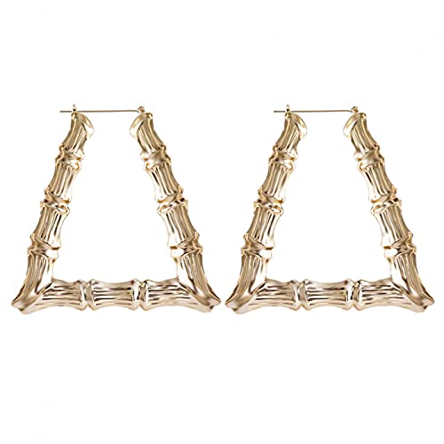Boucles d'oreilles femme grand anneau bambou argent or et punk
