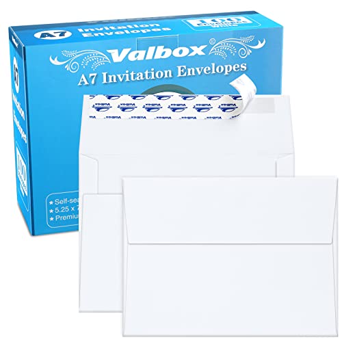 Enveloppes invitation A7 kraft blanc 120 g/m² auto-scellées pour cartes 5x7 cm