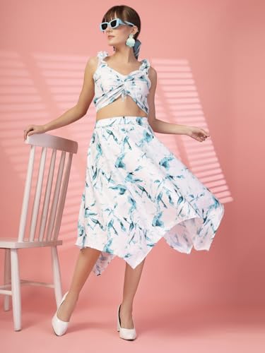 Image of OOMPH! Long Skirts for Women with Handkerchief Hem