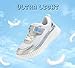 LUCKY STEP Children/Kids/Boys/Girl Glitter Comfort Casual School Low Top Sneaker Strap Athletic Tennis Running Shoes (White Glitter,Little Kids 13)