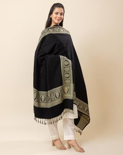 Image of Wrap me Warm Shawl for Women | Soft Viscose Acrylic Poly Wool Shawl - Warm & Lightweight Winter Wrap - Stylish Ethnic Stole for Women - 1010