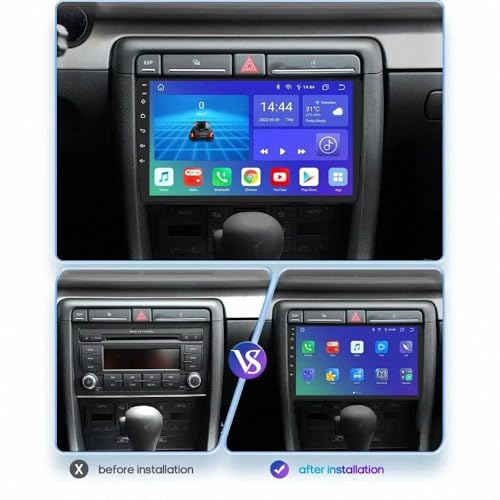 Radio coche 2 DIN con Carplay inalámbrico para BMW X5 E53 1996-2003 y Android Auto con Bluetooth 2