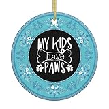 Christmas Ornament, Cat Lover My Kids Have Paws Christmas Ornaments, Ceramic Pendant, Xmas Tree Hanging Decoration, Holiday Decorations, Family Ornaments 2025, Gifts