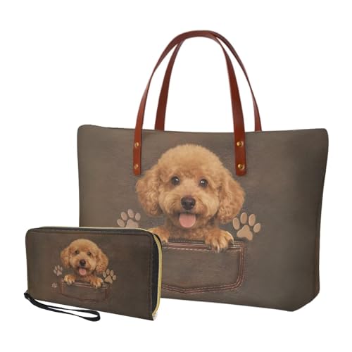 Set de bolso y cartera Lotusorchid grande para mujer