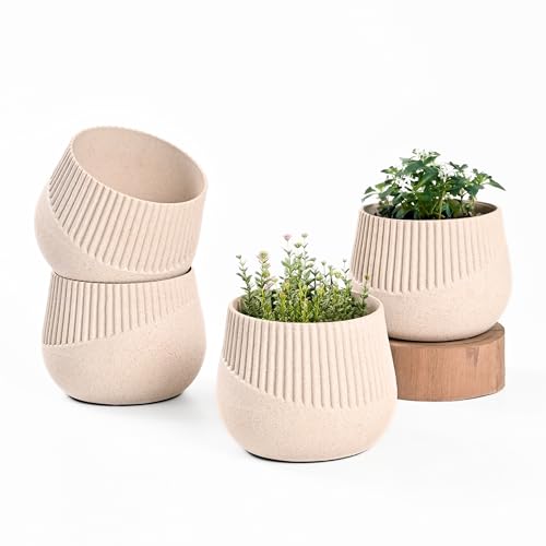 Eha Earth Friendly Oreo 4 inch Small pots for Indoor Plants | Set...