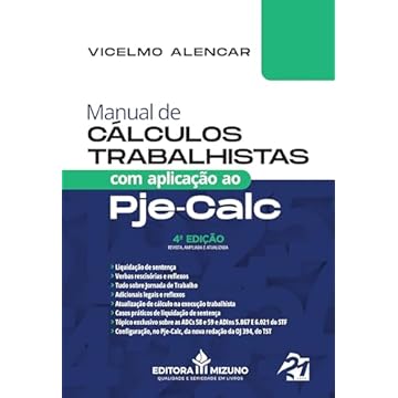 Capa do livro Manual de Cálculos Trabalhistas com Aplicação ao Pje-Calc 4ª edição