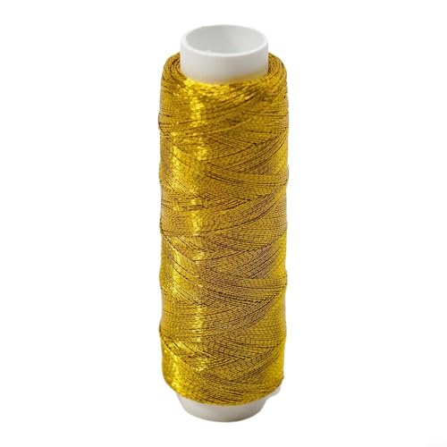 Hilos para coser, hilo brillante plata y oro, 200 m miniatura 1