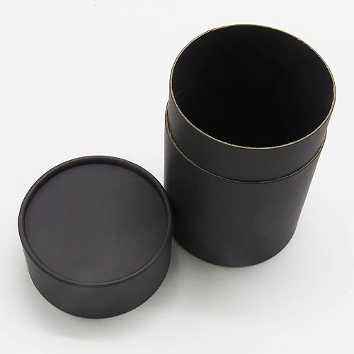 Miniatura 10 de WENPACK Tubo de cartón con tapa redonda de cartón contenedor de caja (2.84 pulgadas de profundidad x 2.2 pulgadas de alto, negro)