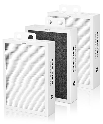 Image of 500 /600 Series Particle Replacement Filter for BLUEAIR Classic 501, 503, 601, 505, 603, 650E, 550E, 555EB, 605, 580i, 680i，HEPA+Activated Carbon Сotton