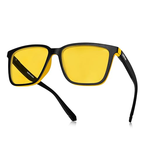 Image of Dervin UV Protected Yellow Lens Driving Polarized Sunglasses for Men & Women