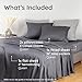 Bambaw 100% Viscose Derived from Bamboo Sheets Queen Size Set – 4pcs Cooling Sheet Set, Super Soft Sheets Queen Size, Luxury Bed Sheets, Deep Pocket Fits Up to 16'' Mattresses (Charcoal)
