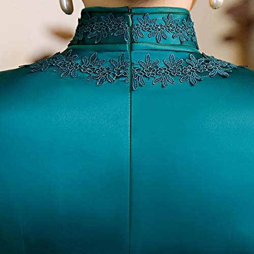 KA® Chinese Qipao jurk kort en lang met kleine mouwen, voor feestjes, Aziatisch, cheongzaam, Qipao, kort, met korte mouwen, brokaat - Image 5