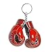 ボクシンググローブチャームキーホルダー 財布チャーム キーホルダー2D レッド パンチング ミトン ペンダント クリエイティブアクリルバッグチャーム 女性と男性のためのポータブルボクサーキーリング