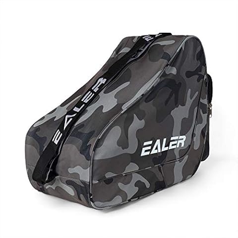 EALER Heavy-Duty Ice Hockey Skate Carry Bag, Adjustable Shoulder Strap-Camouflage ash Cover