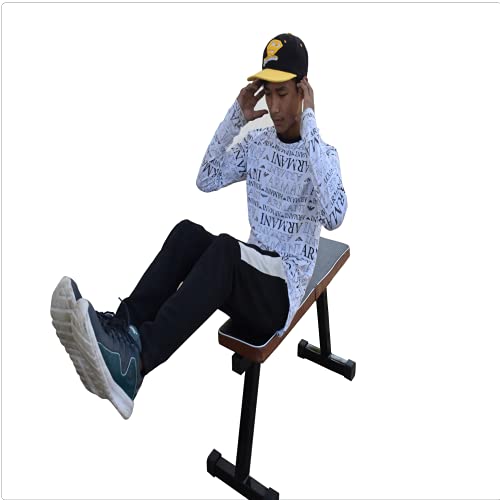 Image of HASHTAG FITNESS Heavy Duty Flat Bench for Home and Gym Exercise Purpose, Benches for Men, Women, Boys and Girls, Gym equipments for Home