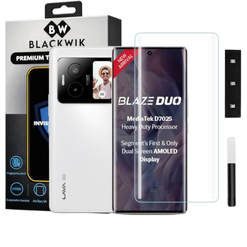 Image of Blackwik UV Curved Tempered Glass for Lava Blaze Duo 5G | 1-Pack