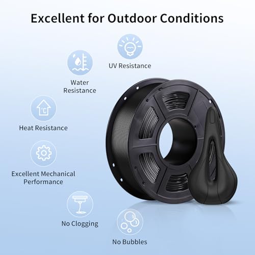 Image of ANYCUBIC ASA Filament 1.75mm, Weather & Heat Resistant, 3D Printer Filament Suitable for Printing Outdoor Functional Parts, Dimensional Accuracy + /- 0.02mm, 1KG Spool, Black