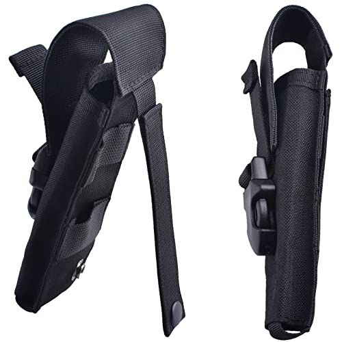 Triwonder Tactical Flashlight Pouch Torch Holster Led Flashlight Holder Multi-Function Nylon Pouch For Ammo, Mini Scissor, Outdoor Hunting Lighting(06# Black) #TOP5