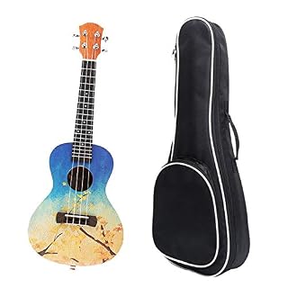 Ukulele en bois Acajou Bois Traditionnel 23 Pouces Concert Ukulélé Coloré Peinture Uke Hawaii Enfants Petite Guitare… - Les Beatles, Paul McCartney, John Lennon, RIngo Starr, George Harrison