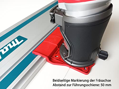 SLE Professionele geleiderailadapter voor Milwaukee M18 FTR8 / FTR-0X voor Makita/Bosch/Festool/Mafell geleiderail bovenfrees randfrees adapter - Afbeelding 5