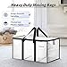 8 Pack Extra Large Heavy Duty Moving Bags, Clear Storage Bins with Lids, Reinforced Handles & Heavy-Duty Zippers Moving Boxes Storage Bags Totes for Clothes Packing, Dorms, College Supplies, Clear