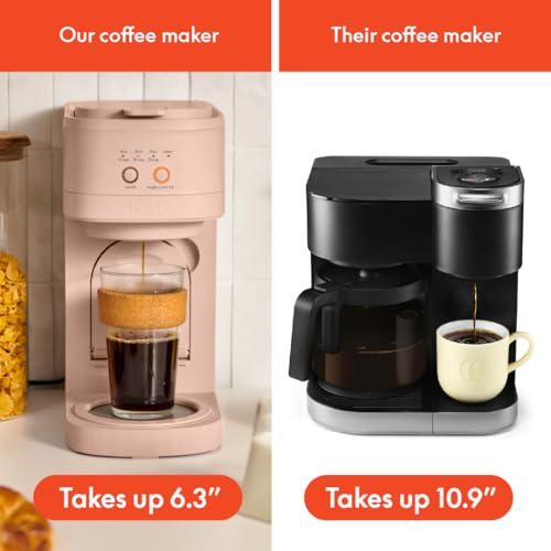 Image of BELLA VersaBrew 2-in1 Coffee Maker, K-Cup compatible, Brew 3 Sizes Carafes & Single Serve Cups, Dishwasher Safe Reusable Filter & Filter Holder, Iced Coffee Function, 60oz Tank, Blossom