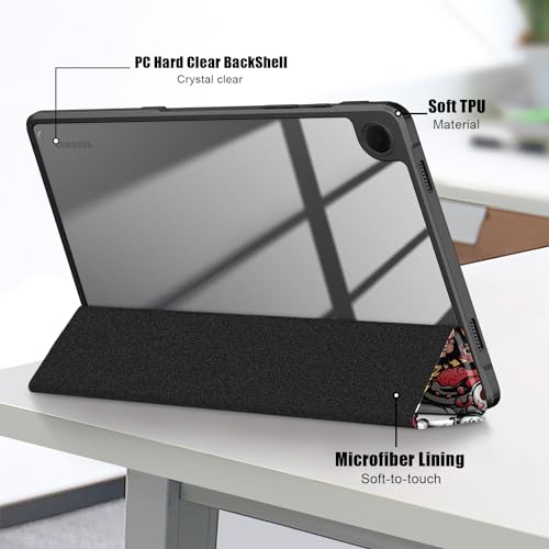 Coque pour Samsung Galaxy Tab A9+ antichoc graffiti transparente