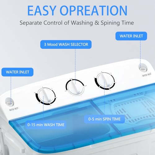 Image of DOGHLY 1.8 Cu.Ft Portable Clothes Dryer and 18lbs Washing Machine Set